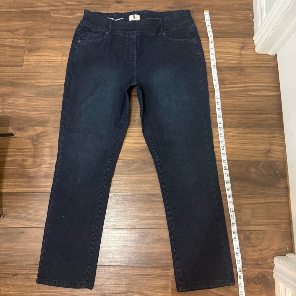 DC Jeans Womens Size 18 Dark Blue Denim Pull On Casual Comfort Relaxed
